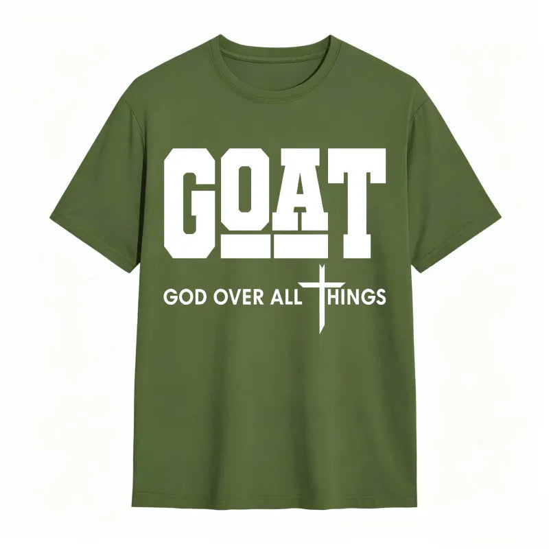 GOAT (“God Over All Things”) graphic T-shirt