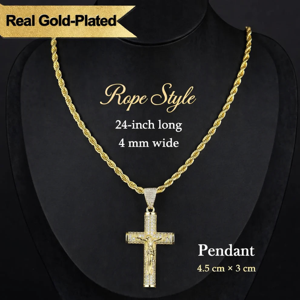 Faith in Yah™ 14K Gold-Plated Crucifix Chain