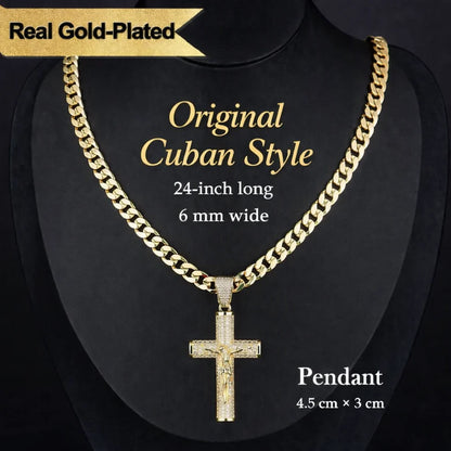 Faith in Yah™ 14K Gold-Plated Crucifix Chain