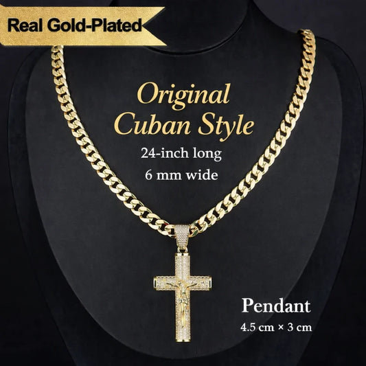 Faith in Yah™ 14K Gold-Plated Crucifix Chain