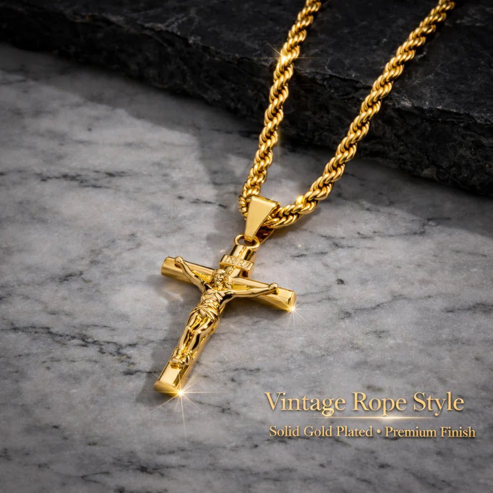 Faith in Yah™ 14K Gold-Plated Crucifix Chain
