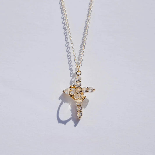 CROSS & CROWN NECKLACE