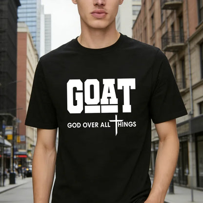 GOAT (“God Over All Things”) graphic T-shirt